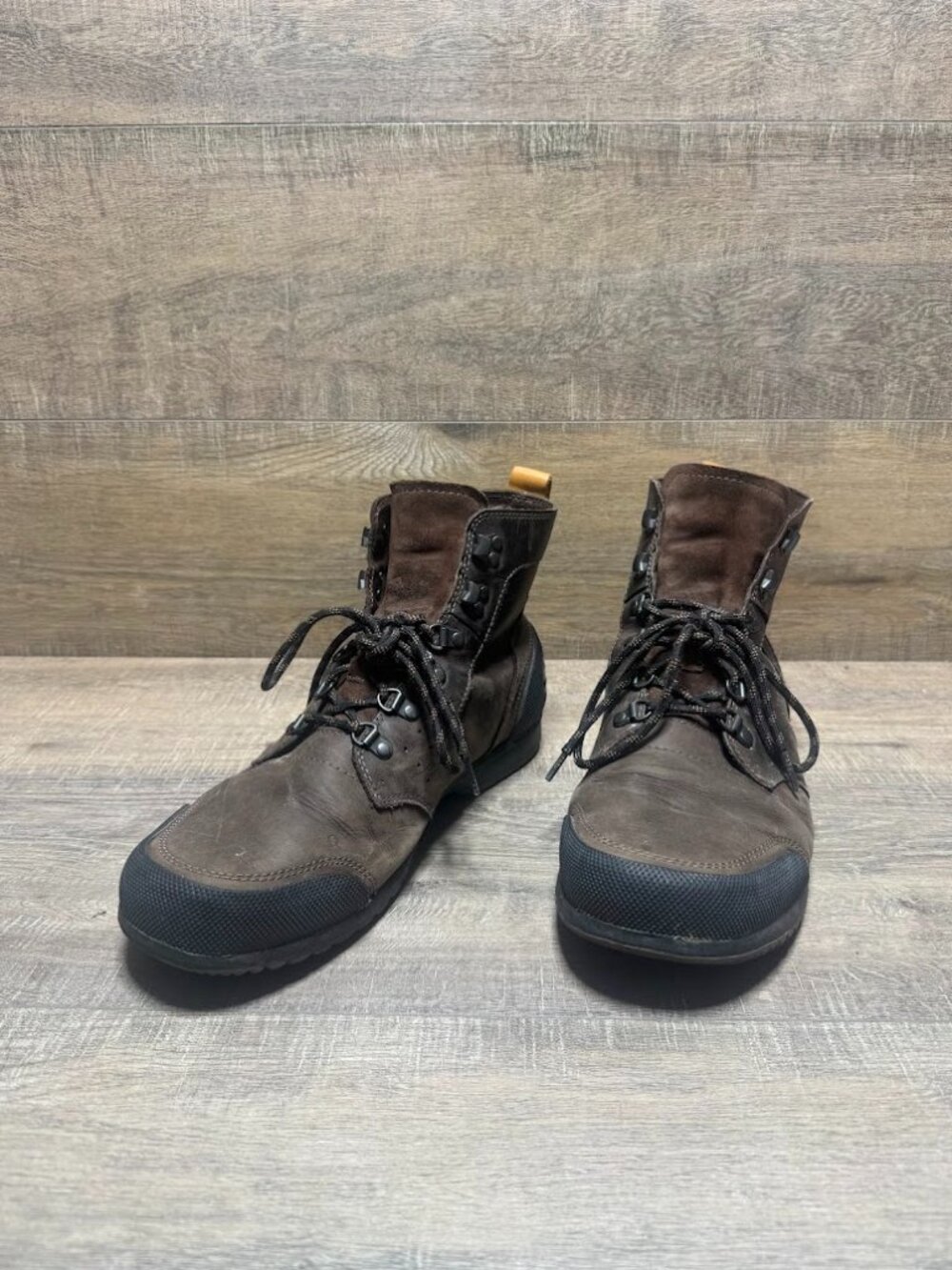 Sorel Ankeny Brown Leather Mid Hiker Boots Men's Size 12